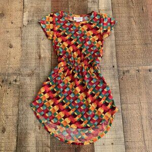 Lularoe toddler girls size 2T geometric shaped high low dress